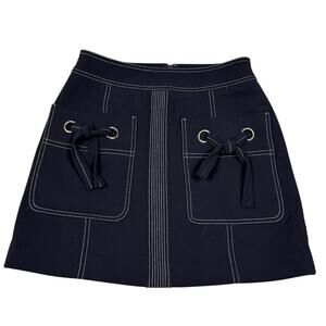 Veronica Beard Womens Size 0 Navy Rinko Mini Skirt